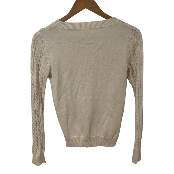 H&M Basic Knit Sweater Size XS Ivory/Cream - Picture 4 of 4